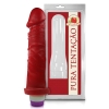 Prótese Aromatizada Morango Com Vibração 18 X 4,4Cm Pura Tentação Sexy Fantasy