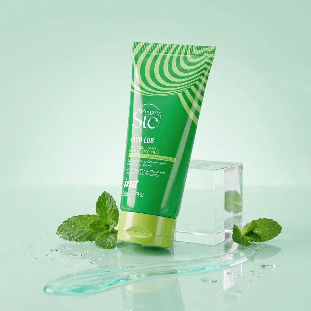 Pico Lub gel deslizante com aroma de chiclete de menta e efeito ice – 65g
